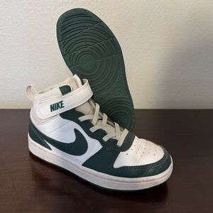 Nike Kids' Dark Green and White Sneakers